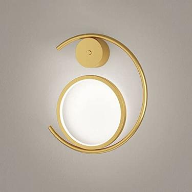 Imagem de Luminárias de parede para sala de estar Luminárias de parede LED douradas Luminárias de parede lineares para ambientes internos Luminárias de decoração de casa Luminárias de cabeceira Quarto