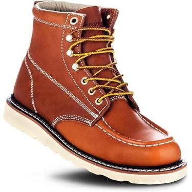 Imagem de EVER BOOTS Bota masculina Moc Toe para trabalho de construção "Weldor" com bico macio e peso leve, Marrom, 10.5 Wide