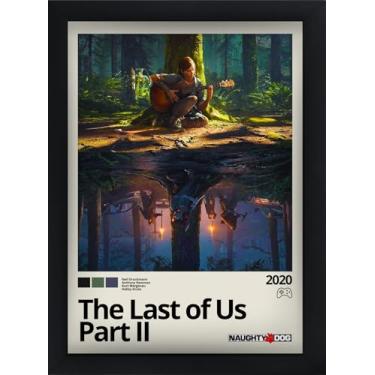 Imagem de Quadros/Pôster Gamer Decor - Jogos Video Games Minimalista - A4 Com Moldura - 24x33cm (The Last of Us 2)
