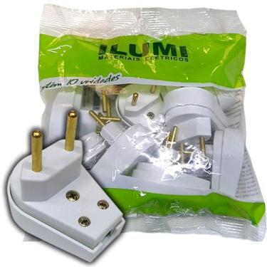 Imagem de Plug Macho Tomada Gigante com 2 Pinos 10a com Prensa Cabo para Extensã