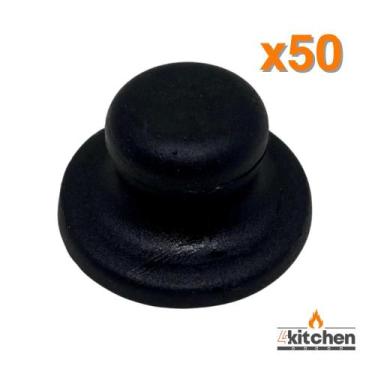 Imagem de Pomel Pegador Puxador para Tampa Modelo Chaleira 50 Peças - Fortplast