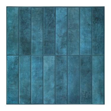 Imagem de YOFUN 10 Folhas Azulejo de Parede Azul Peel and Stick, Kit Autoadesivo Kat Tile, Stick on Tile para Cozinha, Banheiro, Lareira RV, Sala de Estar