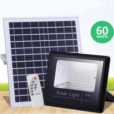 Imagem de Refletor LED Solar Com Controle Remoto 60W A Prova D'água DS11285 - PD