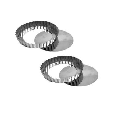 Imagem de Kit 3 Forma DeTorta Crespa Alumínio Fundo Removível Nº3-28Cm - MARCOLA