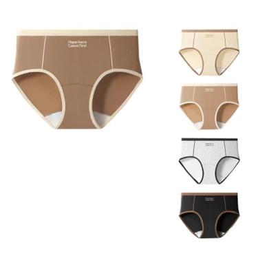 Imagem de RYZGOJV Calcinha de biquíni feminina 95% algodão, calcinha hipster elástica feminina, pacote com 5 cores F04