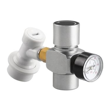 Imagem de Fabricação caseira de cerveja Mini Keg CO2 Regulator, Portable Beer Keg Charger, CO2 Dispense with 3/8 "Thread and GasBall Lock Disconnect0-60 PSI Carbonation Acessórios para vinho