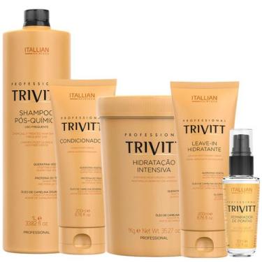 Imagem de Trivitt-Shampoo+Condicionador+Leave In+Hidratação+Reparador - Itallian