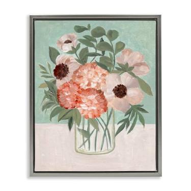 Imagem de Stupell Industries Garden Beauties Bouquet Gray Floater Framed Canvas Wall Art Design por Nikita Jariwala, 25 x 31