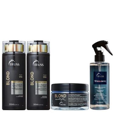 Imagem de Truss Blond Kit Shampoo Condicionador Máscara e Frizz Zero Spray 260ml