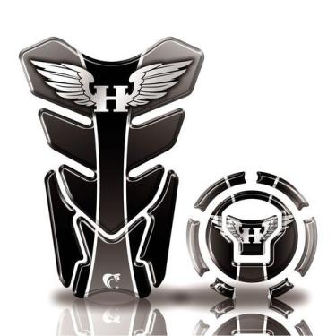 Imagem de Kit Protetor Tanque Adesivo Moto Honda Acima 2018 - Teu Adesivo, Preto
