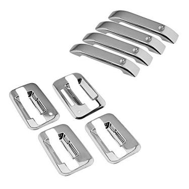 Imagem de SEGADEN Capa de maçaneta cromada compatível com 2004-2014 Ford F-150 F150 2005-2008 LINCOLN Mark LT (4 portas com chave com fechadura de passageiro) XG7707