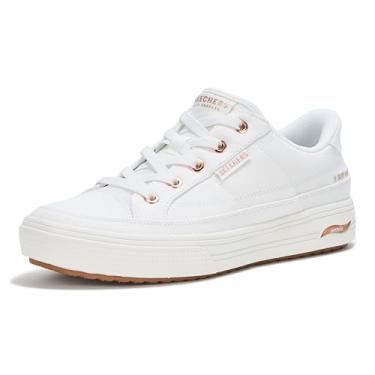 Imagem de Skechers Tênis feminino sem cadarço Arcade-See Ya There Hands Free Slip-ins, Branco, 37