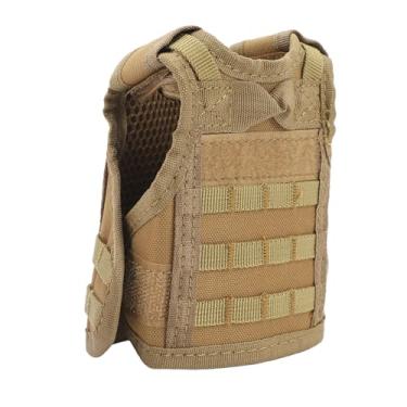 Imagem de Mini Colete Colete, Nylon Garrafa Jaqueta Garrafa Colete Bebida Cooler Suporte Garrafa Manga Jaqueta para Decoração de Cerveja (Cáqui)