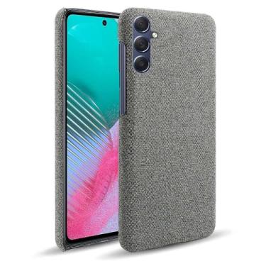 Imagem de Capa para Samsung Galaxy M54,Capa desenhada em lona,Case Protetora Ultrafina com Empunhadura Macia,Design em Tecido Antichoque e Antiarranhões-Gray