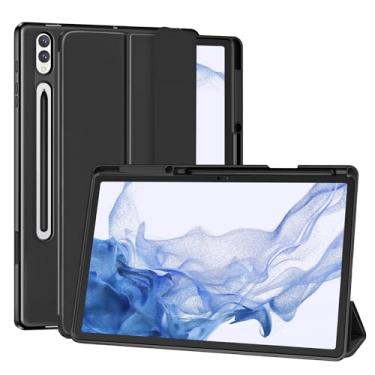 Imagem de Capa para Samsung Galaxy Tab S8 Plus 2022 / S7 FE 2021 / S7 Plus 2020 12,4 polegadas com suporte duplo para caneta S, capa protetora fina para tablet, visualização em vários ângulos,