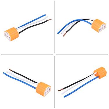 Imagem de Conector de Farol de Cerâmica, Conector de Soquete de Lâmpada LED, Extensão da Lâmpada de Plug-in, Adaptador Feminino de 2pcs para Farol H4/9003/HB2 Com Construção de Plugue de