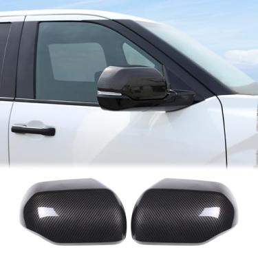 Imagem de Acabamento da tampa do espelho retrovisor da porta do carro compatível com Toyota Tundra/Sequoia 2022-2025 Capa de espelho retrovisor externo acessórios protetores de tampa do espelho lateral, ajuste
