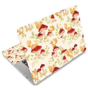 Imagem de Adesivo para laptop 12.1 13 13.3 14 15 15.6 polegadas Netbook adesivo decalque reutilizável universal notebook PC arte personalizada protetor por AORTDES (AD-NEK-82 cogumelo esquilo)