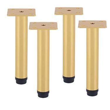 Imagem de Perna de móveis, 4 peças de pernas metálicas, pés modernos, pernas de mesa de ferro DIY, pés de armário de tubo redondo, pernas de sofá de substituição modernas, para sofá de cozinha, armário de TV
