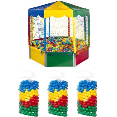 Imagem de  Piscina de Bolinhas Oitavada 2,00m Nacional Premium + 1500 Bolinhas coloridas
