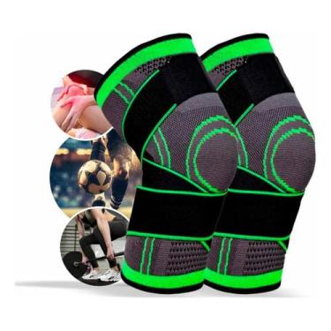 Imagem de 1 Par Joelheira Compressão Tenso Perna Alivia Dores Exercício Funciona