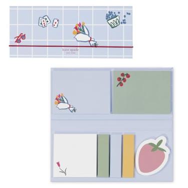 Imagem de Kate Spade New York Padfólio com 7 blocos de notas adesivos, o conjunto essencial de estudo inclui notas adesivas fofas com 75 folhas por bloco de notas