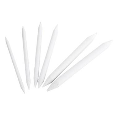 Imagem de Caneta de Esboço de Papel de Duas Cabeças, 6 Peças, Branco, para Desenho, Arte, Carvão e Pastel