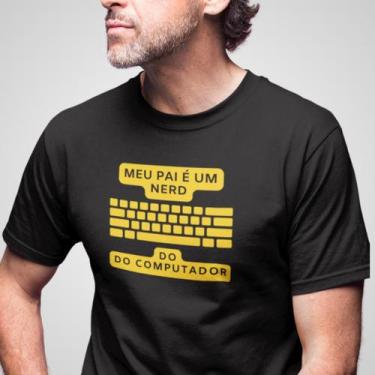 Imagem de Camiseta Geek Pai Nerd do Computador - nerd chic, Preto, M