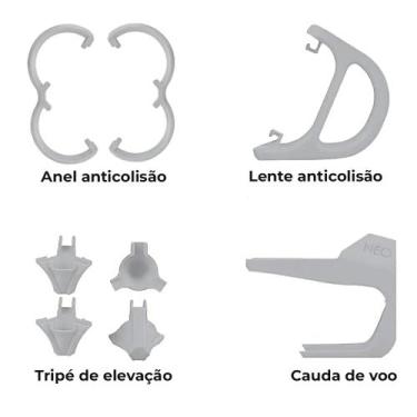 Imagem de Kit de Proteção Para DJI Neo, 4 Em 1, Tripé, Hélice, Lente, Anti-Colis