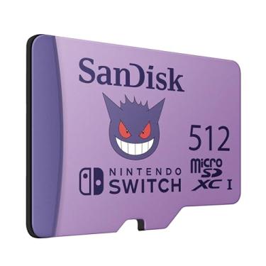 Imagem de SanDisk Cartão microSD Pokémon Gengar para Nintendo Switch de 512 GB (até 100 MB/s de velocidade de leitura, até 90 MB/s, velocidade de gravação, 4K UHD, V30, U3)