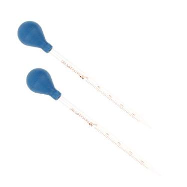 Imagem de SDENSHI 2 pçs 5 ml de pipeta de vidro graduado laboratório veterinário conta-gotas médicos,