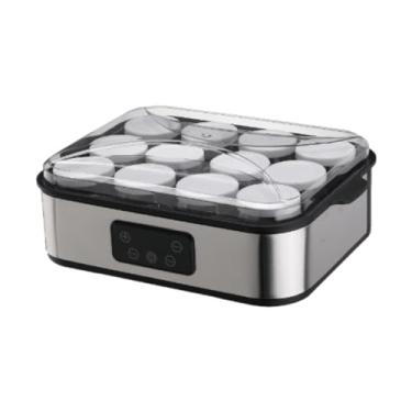Imagem de DimyFew Iogurteira elétrica compacta grega com 12 potes de vidro, máquina automática de iogurte para sala de jantar, loja de reunião
