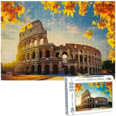 Imagem de Quebra Cabeça Coliseu De Roma Italia Europa No Outono 500Pçs - Pais e 