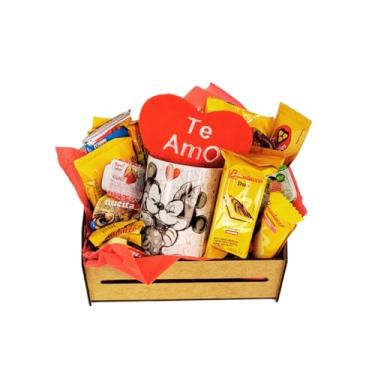 Imagem de Presente Dia dos Namorados Cesta De Café Da Manhã Romântica Com Caneca e Mimo (Minnie Mickey Love)