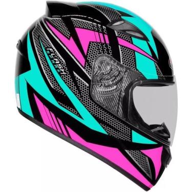 Imagem de Capacete Moto Feminino Ebf Esportivo New Spark Flash Preto Tifany, 60