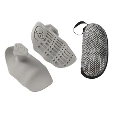 Imagem de Dynwave Luvas de ginástica para treino, punhos de silicone leves, proteção para as mãos, punhos de academia sem dedos para exercícios, homens, mulheres, Cinza, Bolsa com Zíper