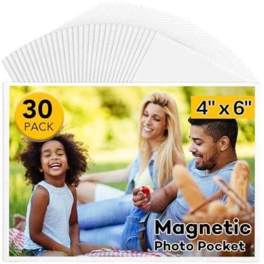 Imagem de Porta-retratos magnético YixangDD para fotos 4x6 - pacote com 30