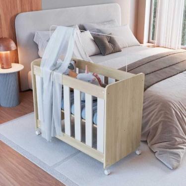 Imagem de Mini Berço Evolutivo 4 em 1 c/ Grades de Proteção e Rodízios - Complet