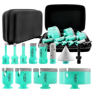 Imagem de LEKOMESH Kit De Serra Copo Para Azulejos - (6/6/8/20/25/35/50/75/100 Mm + Broca De Dedo De 20 Mm + Broca De Chanfro De 50 Mm + Adaptador Sds) Brocas De Diamante Para Azulejos, Porcelana, Cerâmica,