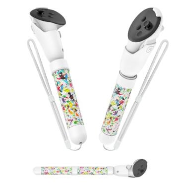 Imagem de VR Handle Attachment for Meta Quest, Extension Controller Accesories, Virtual Reality Headset (White Graffiti, Quest 3/3S)