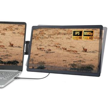 Imagem de Anvazise Monitor Portátil, Extensor De 13,3 Polegadas, Tela Dupla, Externo Para Laptop, 1920X1080 Fhd Ips, Usb-C/Hdmi, Plug And Play, Notebook