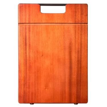 Imagem de LUBAN Wood Cutting Board, Solid Wooden Cutting Boards for Kitchen, Thickened & Large Cutting Board with Handle, Premium Chopping Board for Kitchen Made of Sustainable Mahogany Wood 16x11x1.1 INCH