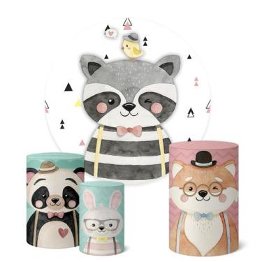 Imagem de Trio Capas Cilindro + Painel Redondo 1,50m Bosque - Fadrix, K1BSQ0026