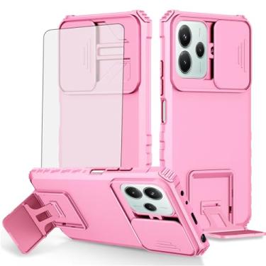 Imagem de Asuwish Capa de telefone para Xiaomi Redmi Note 14 4G com protetor de tela de vidro temperado e capa de câmera deslizante suporte suporte fino protetor móvel híbrido acessórios para celular Note14 G4