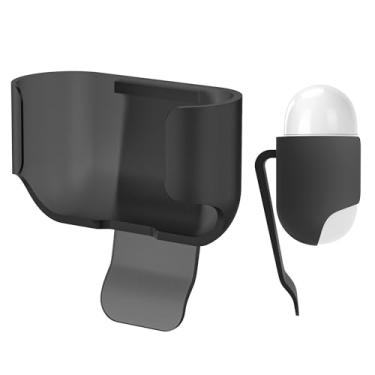 Imagem de Geekria Capa de fone de ouvido de policarbonato ultraleve compatível com Apple AirPods 4, capa rígida para caminhadas, atividades ao ar livre, fixação firme (preta, 1 pacote, capa única)