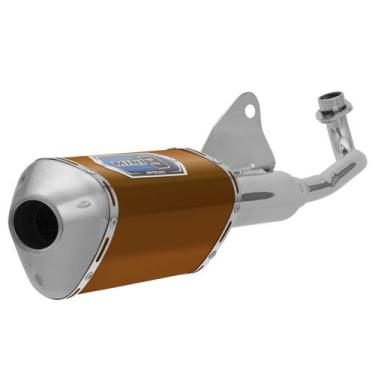 Imagem de Escapamento Pro Tork Mini 3 Pop 110 2016 À 2017 Curva Cromada, DOURADO