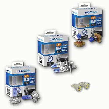 Imagem de Lâmpada super brancas 8500k alto baixo milhas H7 H1 H16 W5W