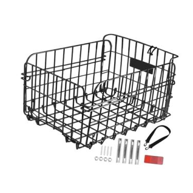 Imagem de UGPLM Cesta de bicicleta dobrável de grande capacidade para bicicleta traseira, fácil de instalar, bolsa de carga para bicicleta, cesta de armazenamento