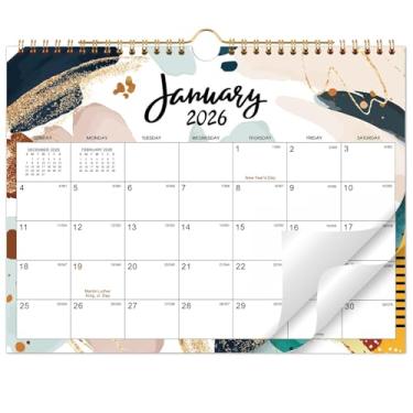 Imagem de Calendário de parede 2024 - calendário de parede de 12 meses 2024 de janeiro de 2024 a dezembro de 2024, 28 x 21,5 cm, encadernação de fio duplo, bloco em branco com datas julianas, perfeito para organizar em casa, escola e escritório