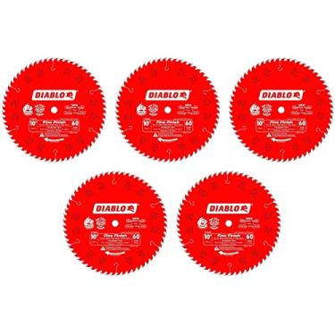 Imagem de Lâmina de serra Freud D1060X Diablo de 25,4 cm 60 dentes ATB de acabamento fino com arbor de 1,9 cm e revestimento PermaShield, D1060X-DIABLO_K1, Pack of 5